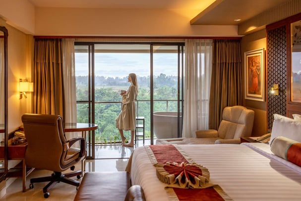 View from Deluxe Premium King with Rice Field View