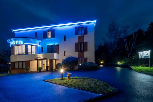 Exterior facade by night