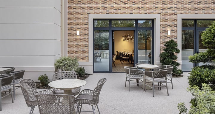 Restaurant terrace area