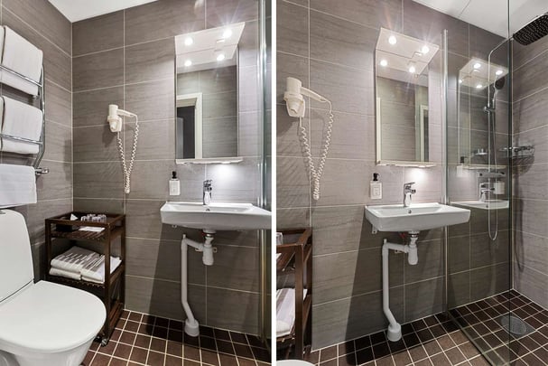 Economy bunkbed Bathroom BW Kom Hotel