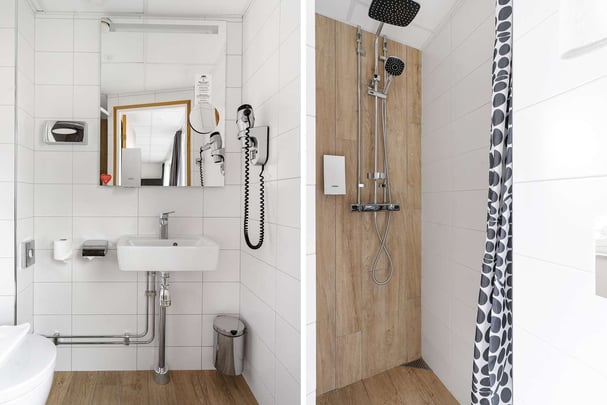 Best Western Halland One single bed bathroom