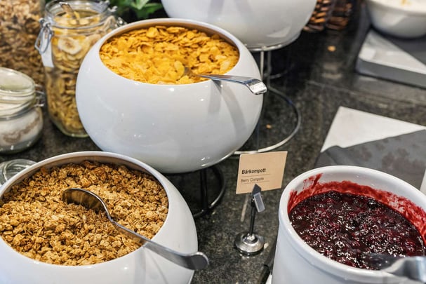 Eurostop Orebro Breakfast buffet cereal