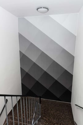 Wall in the staircase