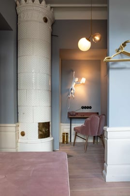 Hotel Frantz Deluxe Room Kakelugn