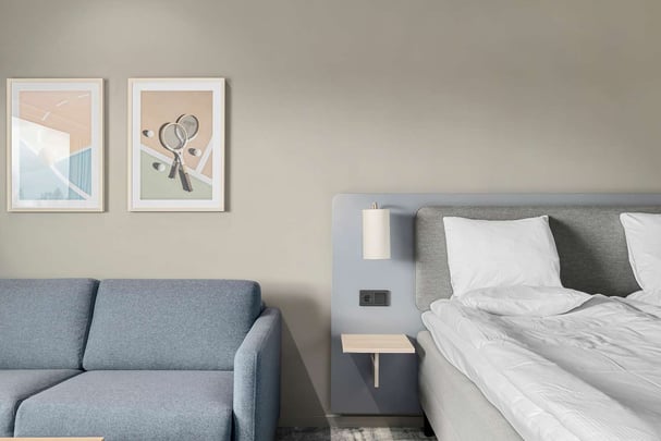 Family sofabed view Aiden Karlstad Arena