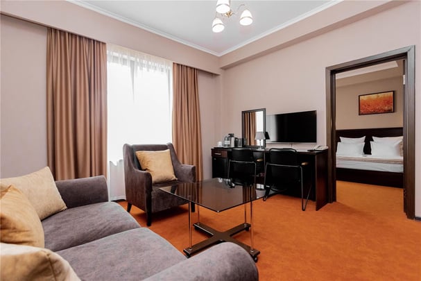Superior Suite with double bed and living room