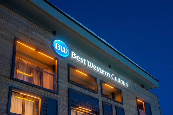 Best Western Gudauri Exterior at Night