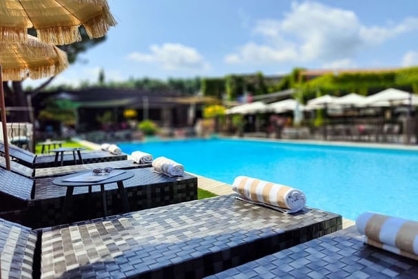 Vue transat piscine