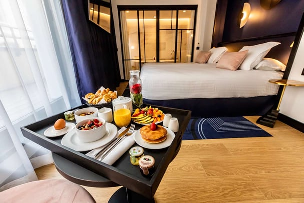 Best Western Plus Crystal Hotel and Spa Prestige Suite Breakfast on tray