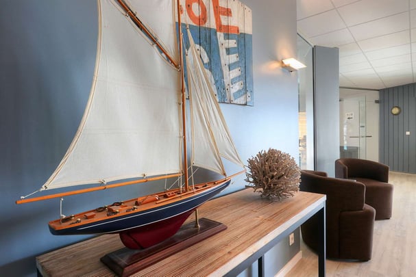 Sailboat Model in Lobby