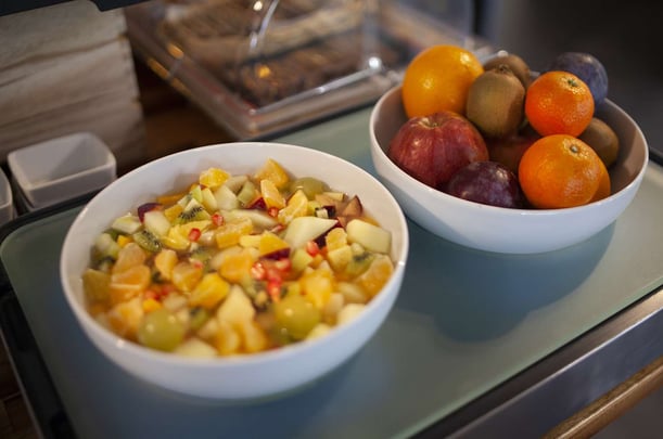 Breakfast buffet with fresh fruit