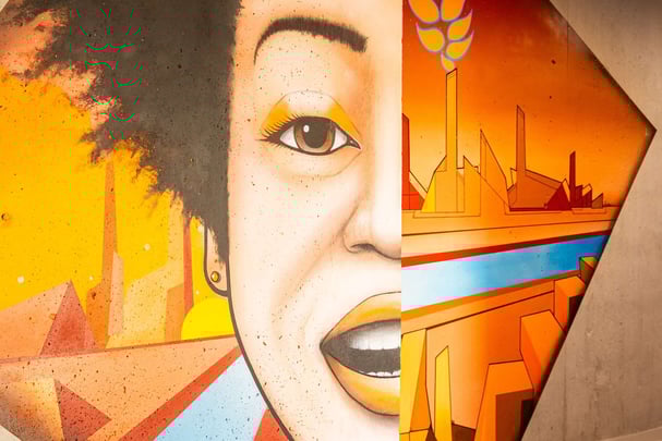 Graffiti decoration in corridors