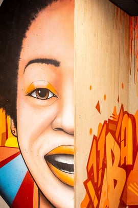 Graffiti decoration in corridors