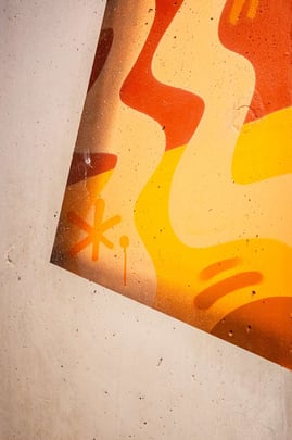 Graffiti decoration in corridors