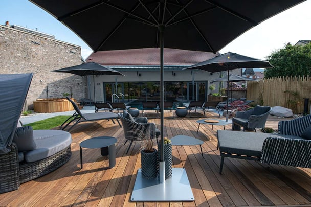 Terrace and outdoor pool