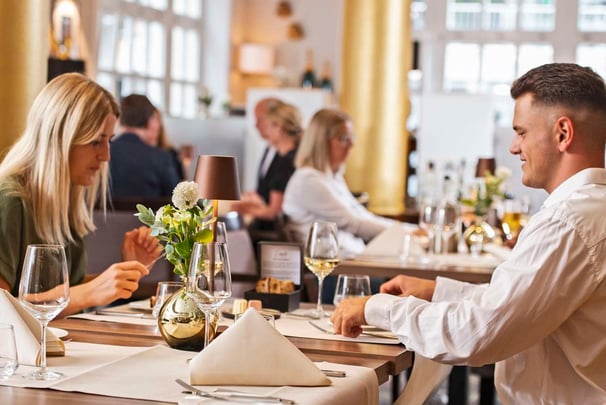Couple in the restaurant