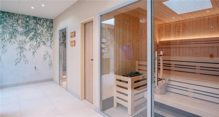 sauna, steam bath