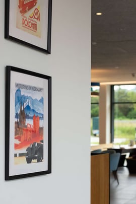 Sitting area in hotel lobby