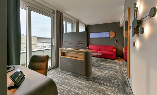 Superior Suite - living room and work space