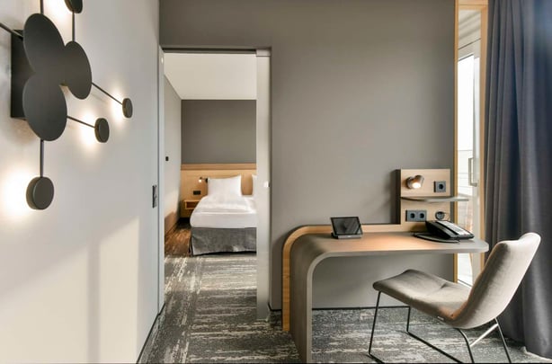 Superior Suite - living room and work space