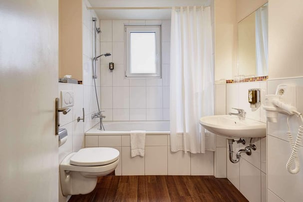 Bathroom with shower & bath tub