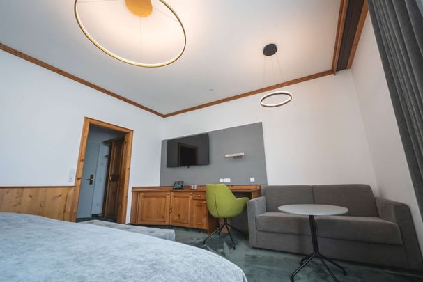 Family room with sofa bed