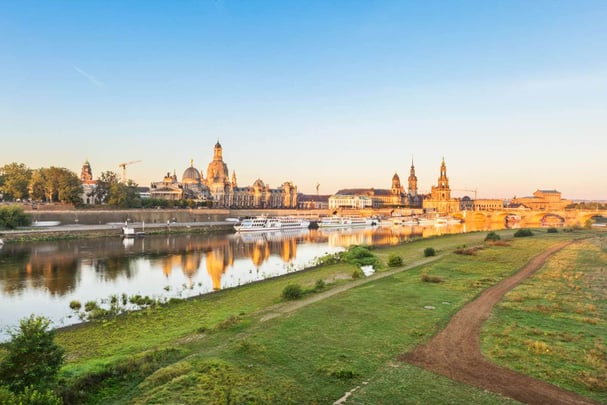 Bank of the river Elbe