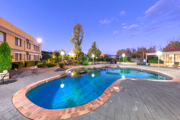 Pool in Nightlight at Garden City