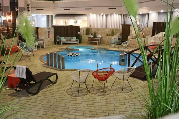 SOLAR HEATED ATRIUM SWIMMING POOL