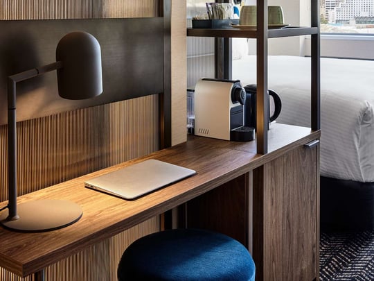 Aiden Darling Harbour work desk close up