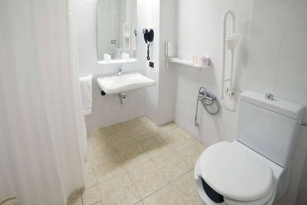 Bathroom with facilities for disable