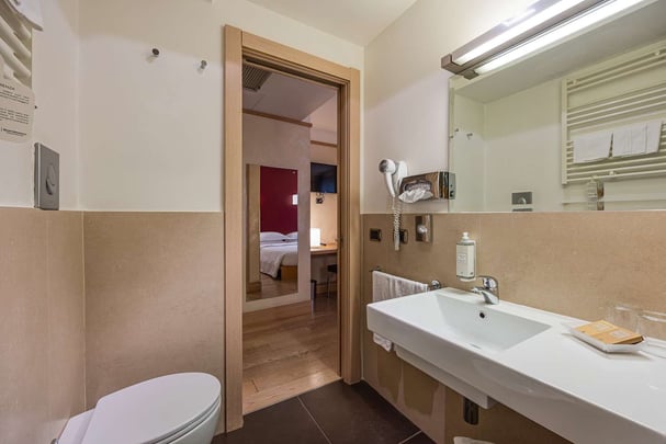Standard double room bathroom