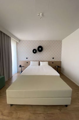 Guest Room with One Queen and One Twin Size Bed