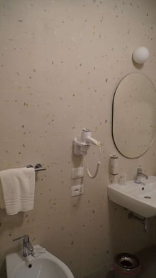 Bidet and Hairdryer in the Guest Room with One Queen and One Twin Bed