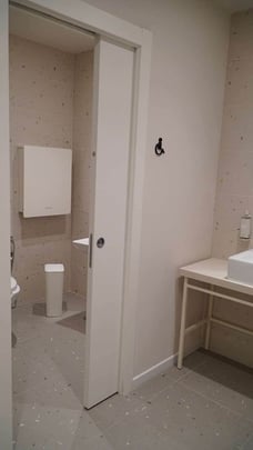 Guest Bathroom in the Room with One Queen and One Twin Bed