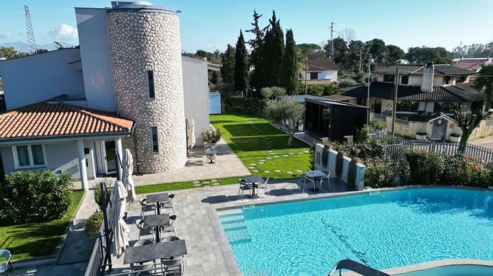 Exterior view with spa