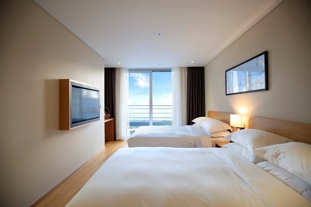 Two Double Bed Guest Room Ocean View