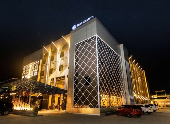 Hotel Exterior at Night