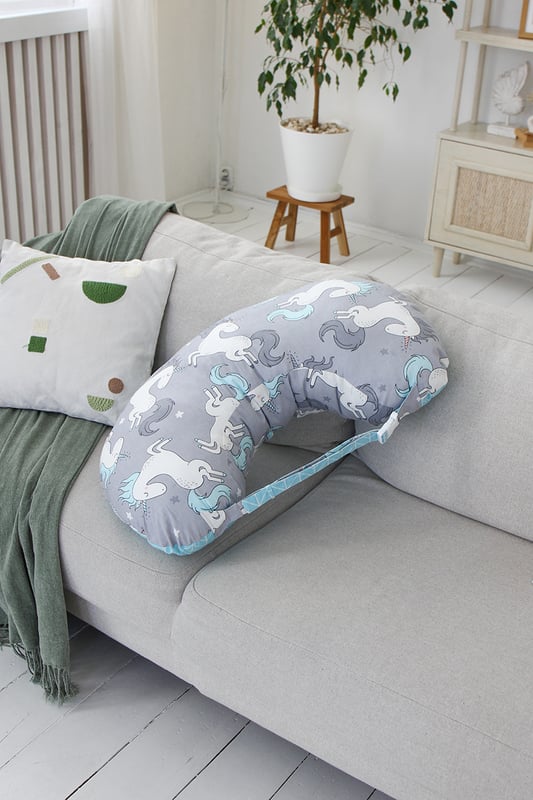 Подушка для годування Єдинороги, блакитна грива NUR-1.2.10