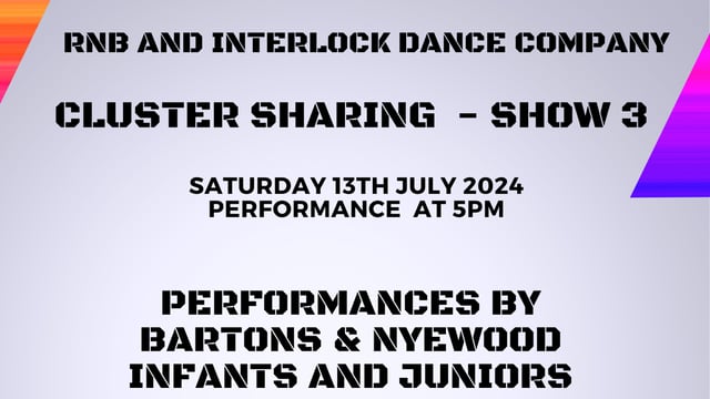 RnB and Interlock Dance Company - CLUSTER SHOW THREE - Interlock dance company