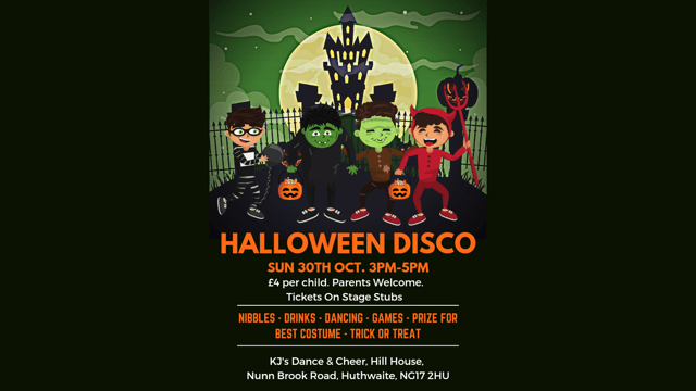 Kids Halloween Disco  - KJ'S DANCE & CHEER