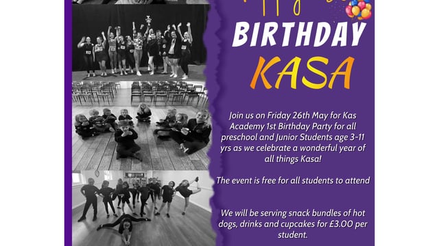 KASA 1st Birthday Party Kids Event 4pm-6pm - The KAS Academy