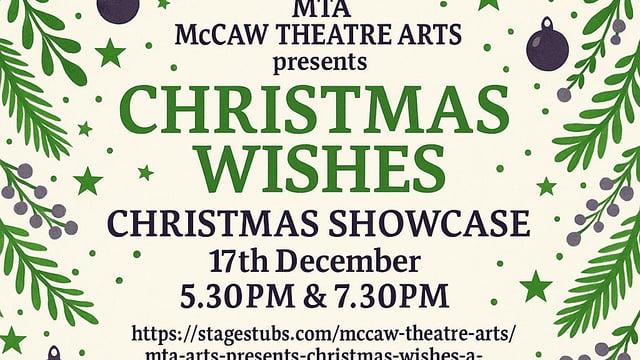 MTA Arts presents-Christmas Wishes a Christmas Showcase - McCaw Theatre Arts