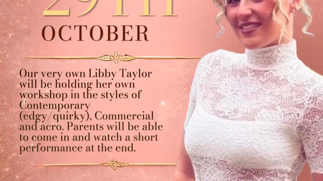 Workshop- Libby Taylor 29th October  - The KAS Academy