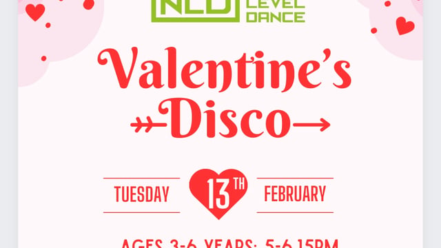 AGES 3-6 VALENTINES DISCO  - Next Level Dance