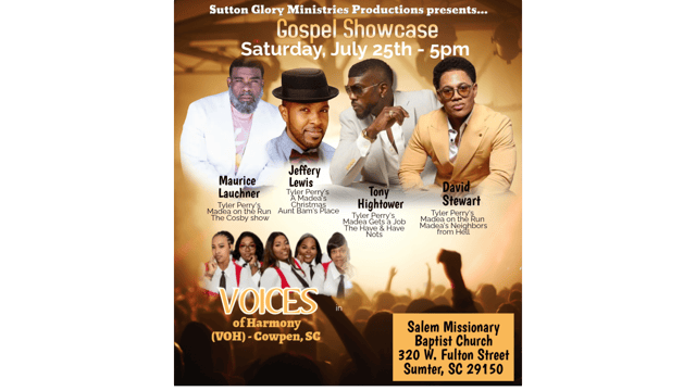 SGM Gospel Showcase  - Sutton Glory, Ministries Productions