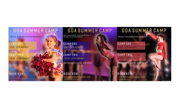 MINIS - Summer Camp 1 : 2nd - 4th August 2022 - Gifford Dance Academy