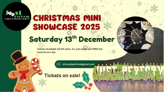 Christmas Mini Showcase 2025 - Just Perform Dance and Theatre School