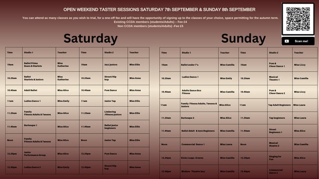 CCDA Cirencester Creative Dance Academy Open Weekend September 7th & 8th - CCDA Cirencester Creative Dance Academy