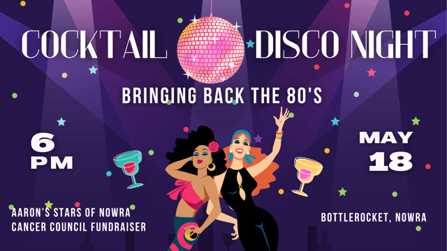 80's Disco Cocktail Night Fundraiser - Your Talent Team